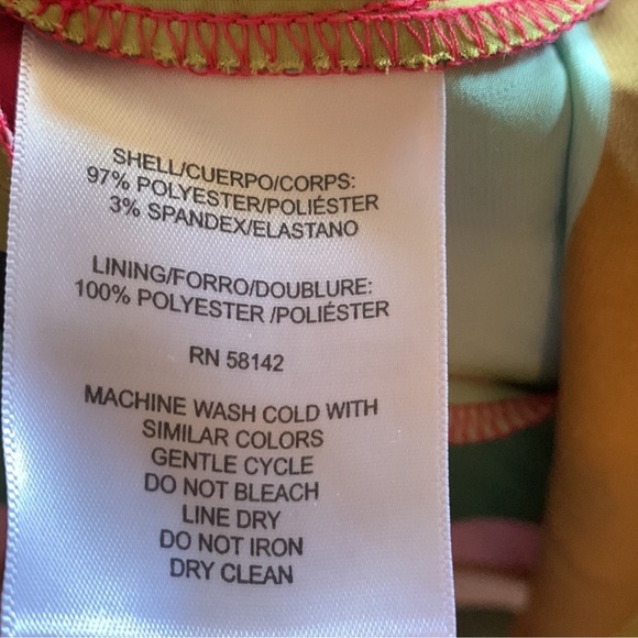 Maggie London MIDI dress ,multicolored and bright , size 10 - Picture 6 of 7